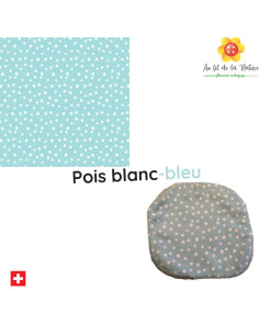 Lingette lavable double (imprimé)_au fil de la nature_Pois rose-moutarde