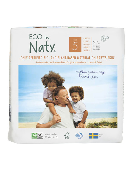 Couches jetables Naty - taille 5 - Junior 11-25 kg 