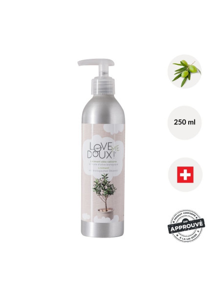Liniment oléo-calcaire à l'huile d'olive bio - 250ml - Love me  Doux - flacon aluminium