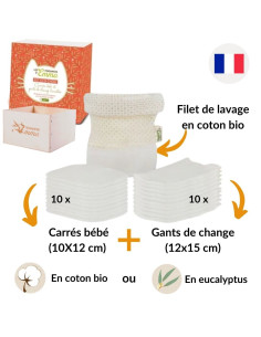 Kit Eco chou  - kit pour un change tout doux et lavable