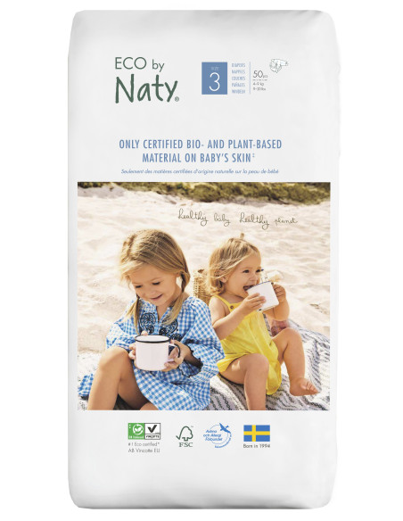 Couches jetables Naty -taille 3 - Midi 4-9kg