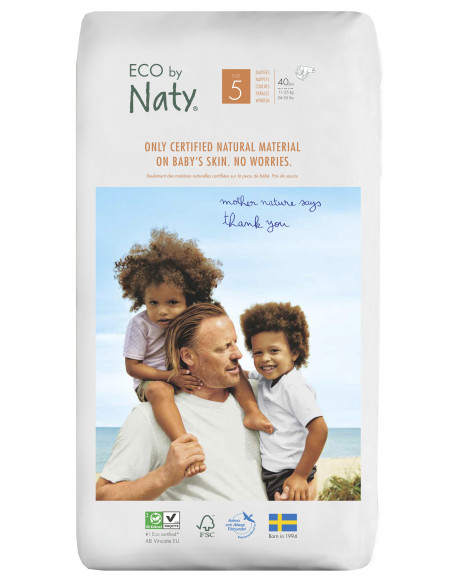 Couches jetables Naty - taille 5 - Junior 11-25 kg - grand paquet