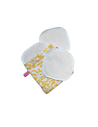 Kit intégral visage/corps : gant en fibre d'eucalyptus et coton bio + 4 lingettes en micro-éponge de coton bio