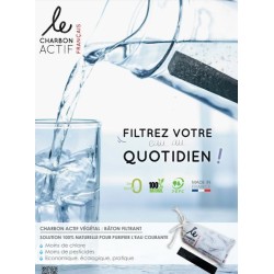 Bâton filtrant au charbon actif